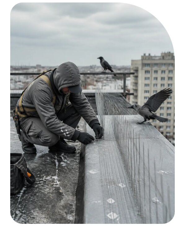 Защита от ворон под ключ в Копейске по цене от 5132 р. | Сенат-Кпс